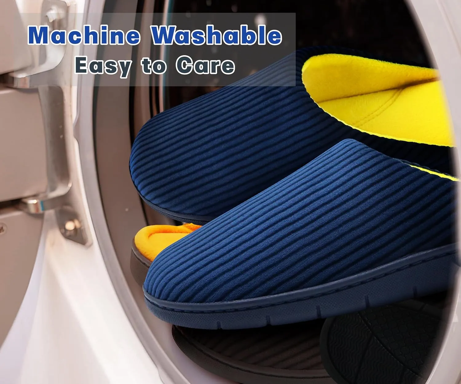 Men's Bedroom House Slippers, Comfy Two-Tone Clog Home Shoes for Men Indoor Outdoor Non-slip Sole, Cozy Mens Half Scuff Closed Toe for Winter