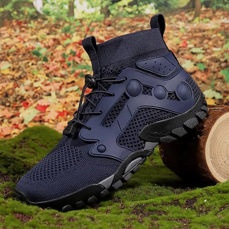 Mens High Top Water Shoes Breathable Hiking Shoes Quick Drying Sports Aqua Barefoot Shoes Anti-Slip Climbing Shoes Outdoor Fishing Shoes
