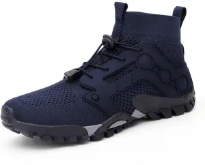 Mens High Top Water Shoes Breathable Hiking Shoes Quick Drying Sports Aqua Barefoot Shoes Anti-Slip Climbing Shoes Outdoor Fishing Shoes