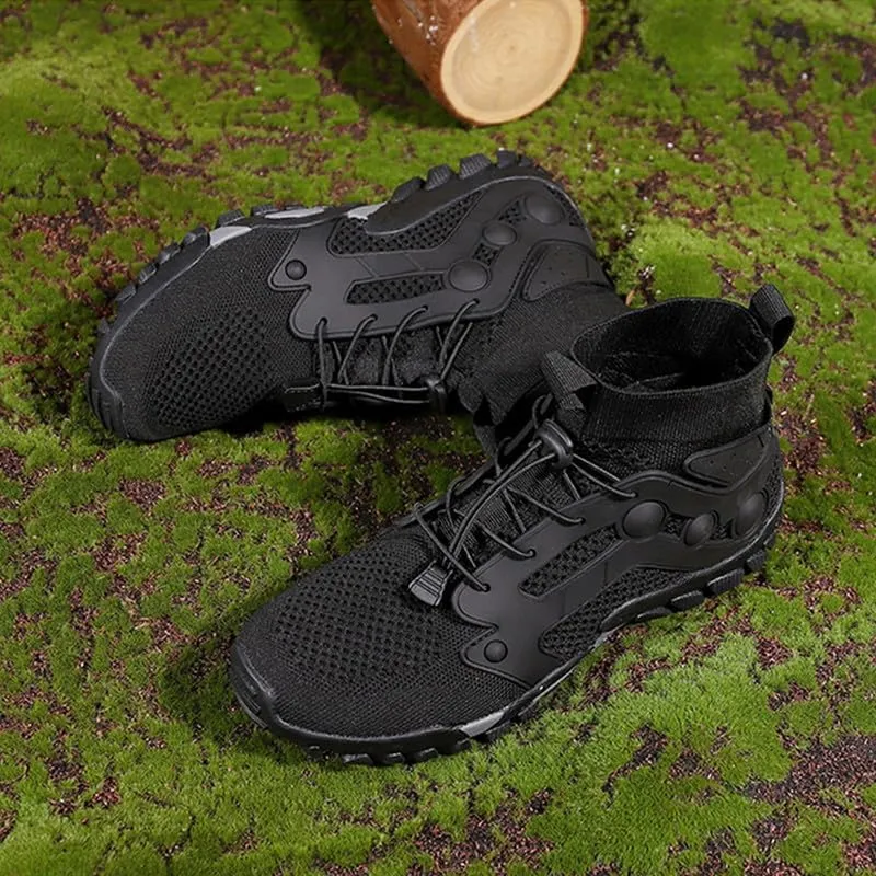 Mens High Top Water Shoes Breathable Hiking Shoes Quick Drying Sports Aqua Barefoot Shoes Non Slip Walking Fishing Shoes
