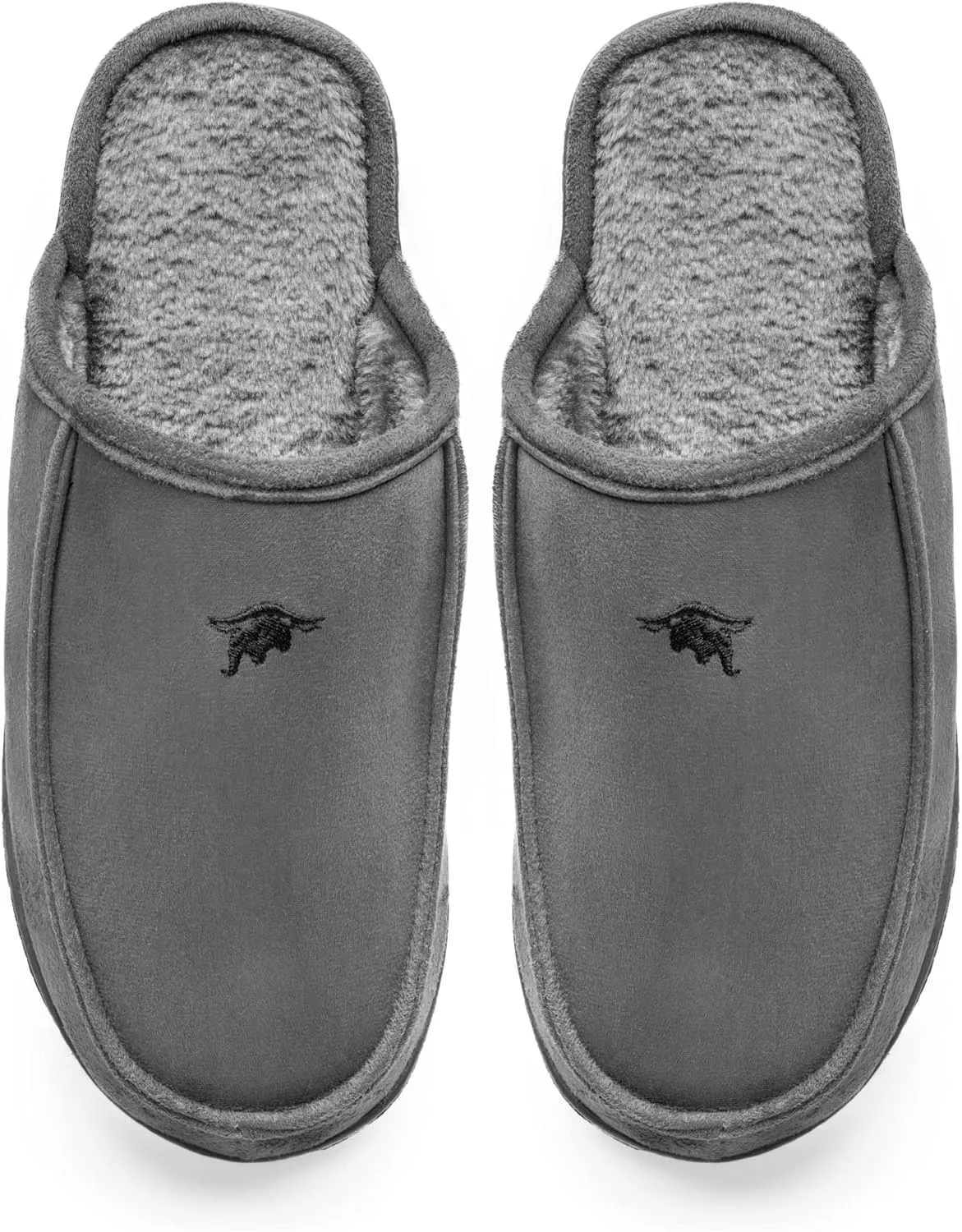 Men's Memory Foam House Slipper Suede Plush Lined Bedroom Shoes Indoor Outdoor Clog Slip on Orthotic House Shoes