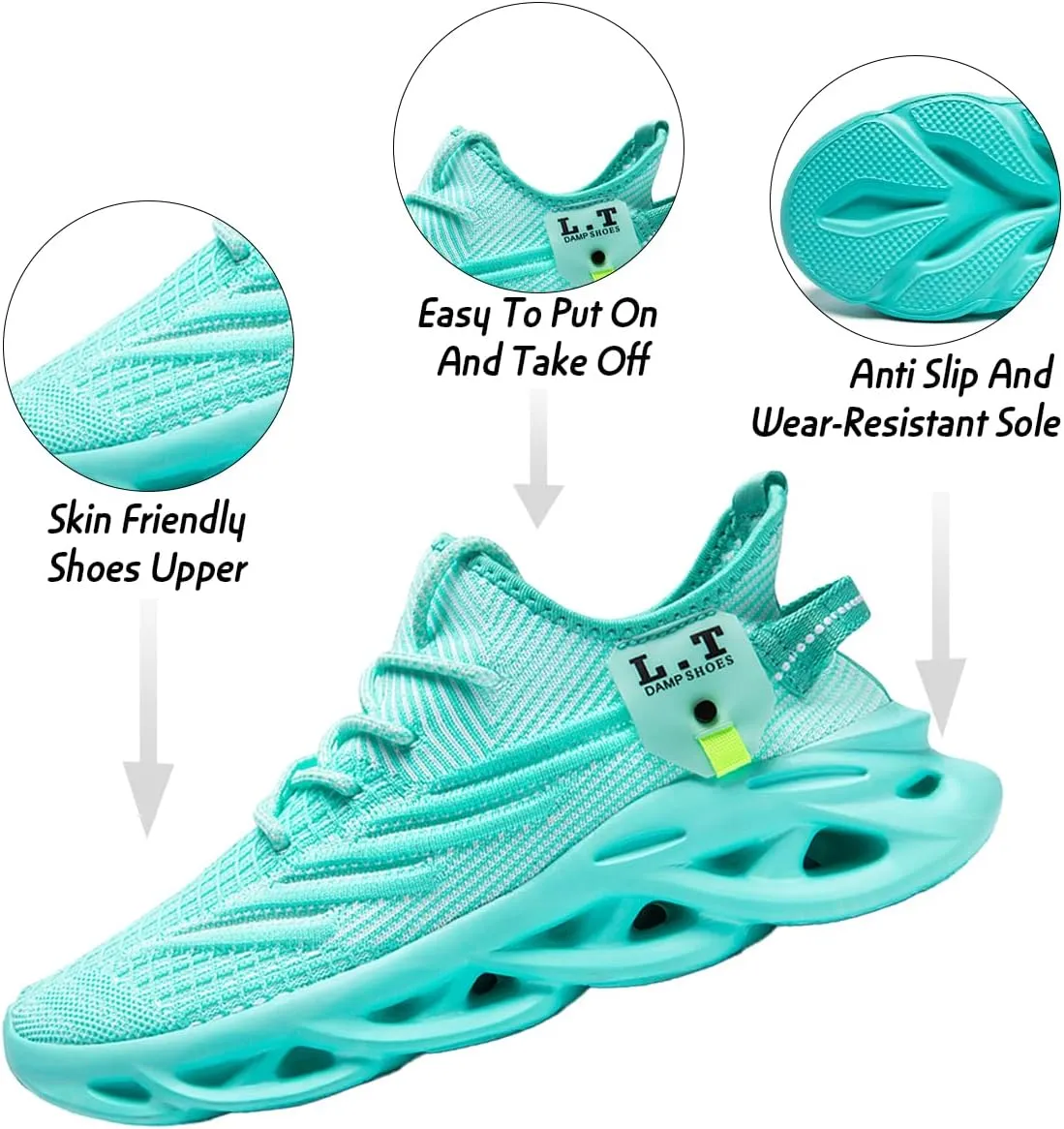 Mens Running Walking Tennis Shoes Mens Casual Fashion Gym Hiking Shoes for Men Sneakers Work Breathable Comfortable Lightweight