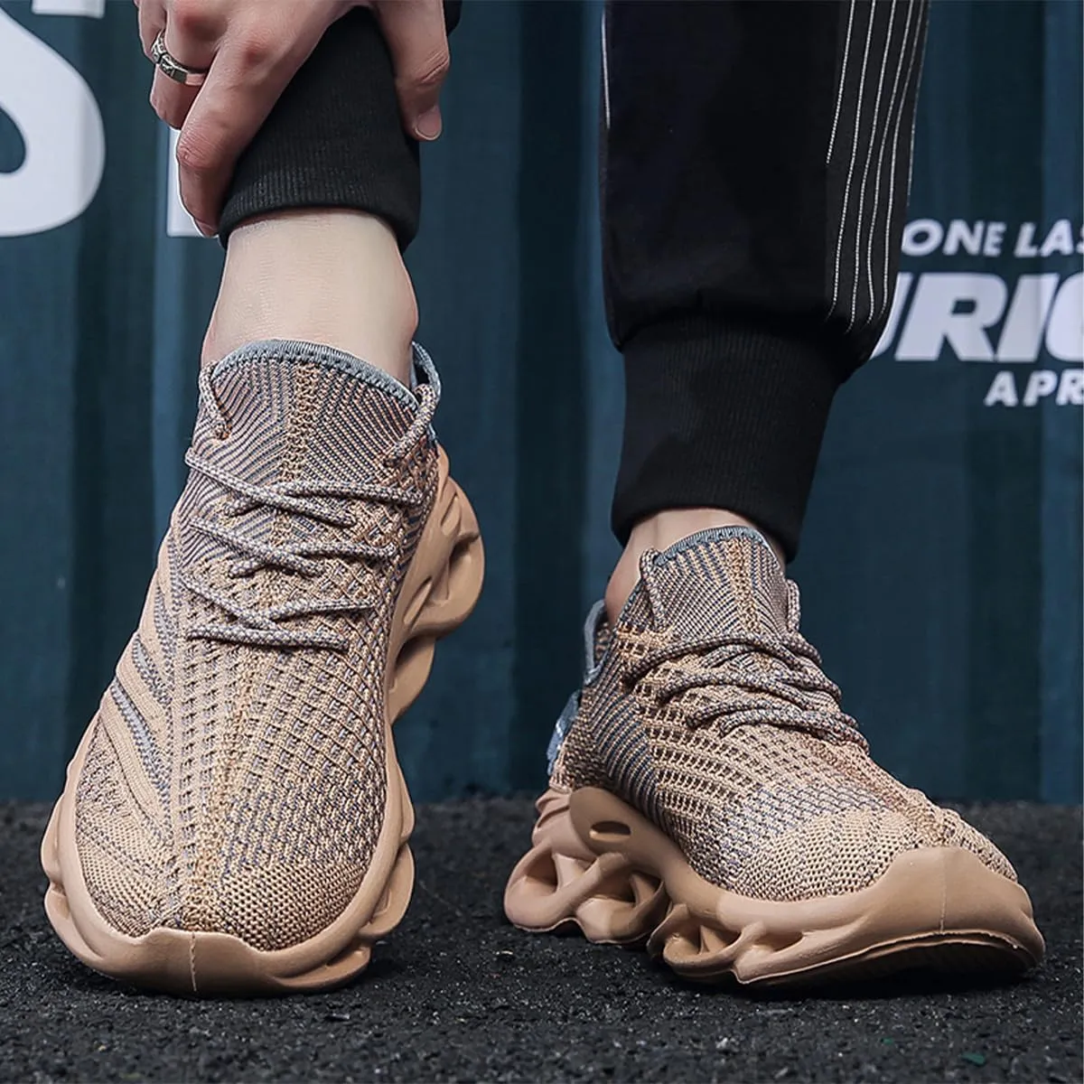 Mens Running Walking Tennis Shoes Mens Casual Fashion Gym Hiking Shoes for Men Sneakers Work Breathable Comfortable Lightweight