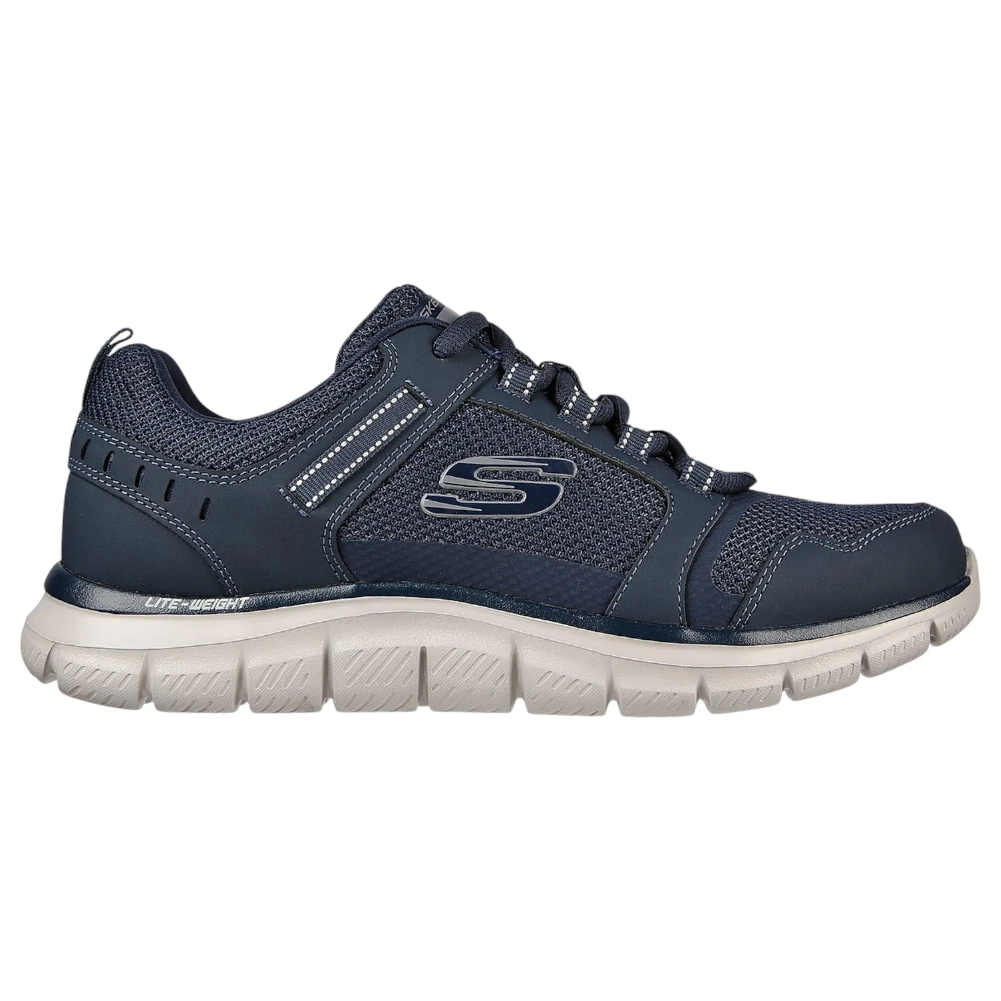 Mens Skechers Track- Knockhill Shoes Navy