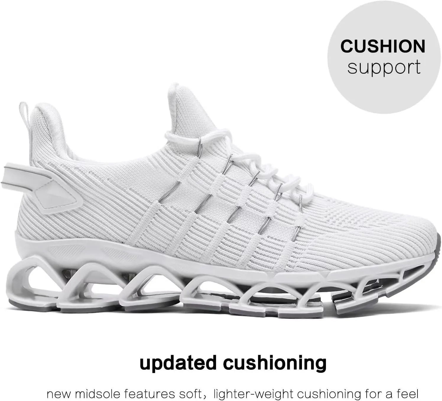 Mens Slip On Walking Shoes Blade Non Slip Tennis Running Shoes Lightweight Workout Breathable Mesh Fashion Sneakers