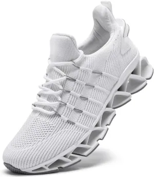 Mens Slip On Walking Shoes Blade Non Slip Tennis Running Shoes Lightweight Workout Breathable Mesh Fashion Sneakers