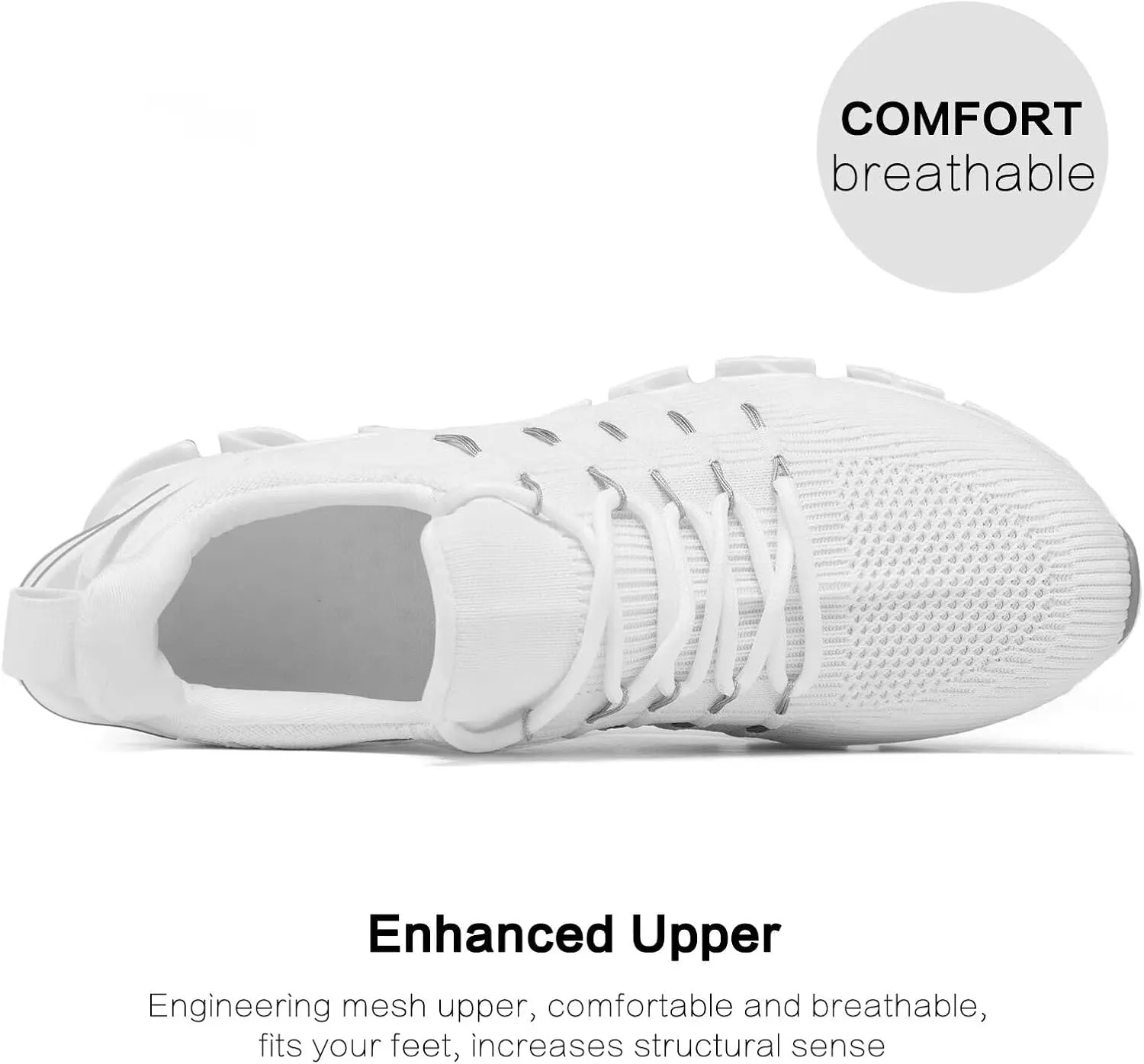 Mens Slip On Walking Shoes Blade Non Slip Tennis Running Shoes Lightweight Workout Breathable Mesh Fashion Sneakers