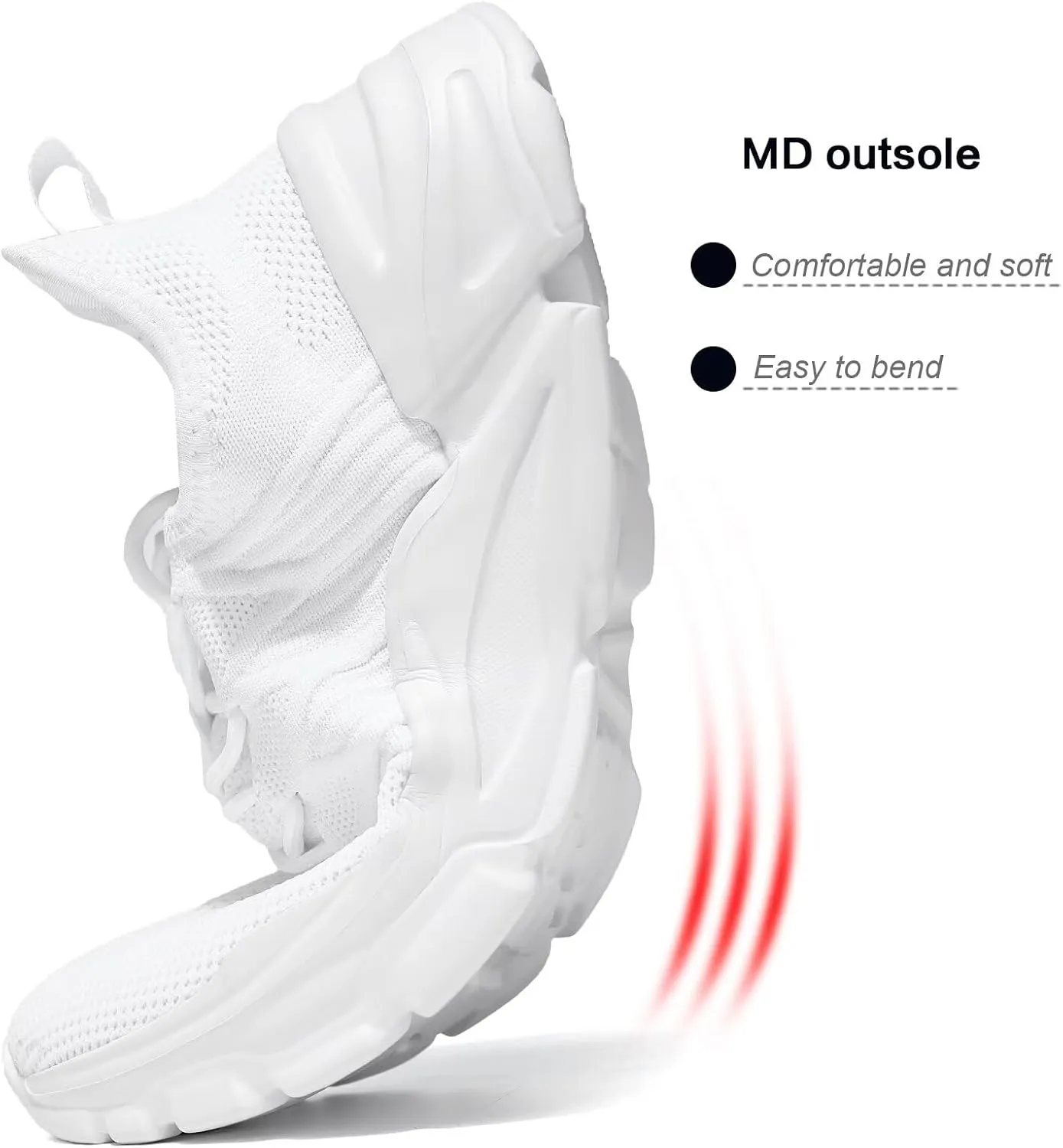 Mens Slip on Walking Shoes Non Slip Breathable Lightweight Sneakers Athletic Tennis Running Shoes for Gym Travel Jogging