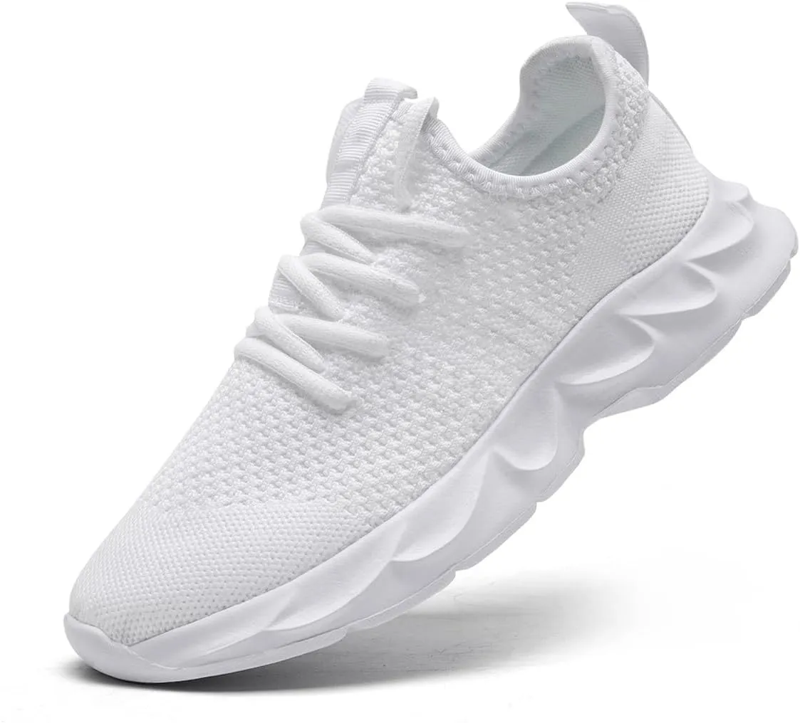 Mens Walking Shoes Running Trainers Sneakes Athletic Gym Fitness Sport Shoes Non Slip Breathable Mesh Comfortable Workout Fashion Slip On