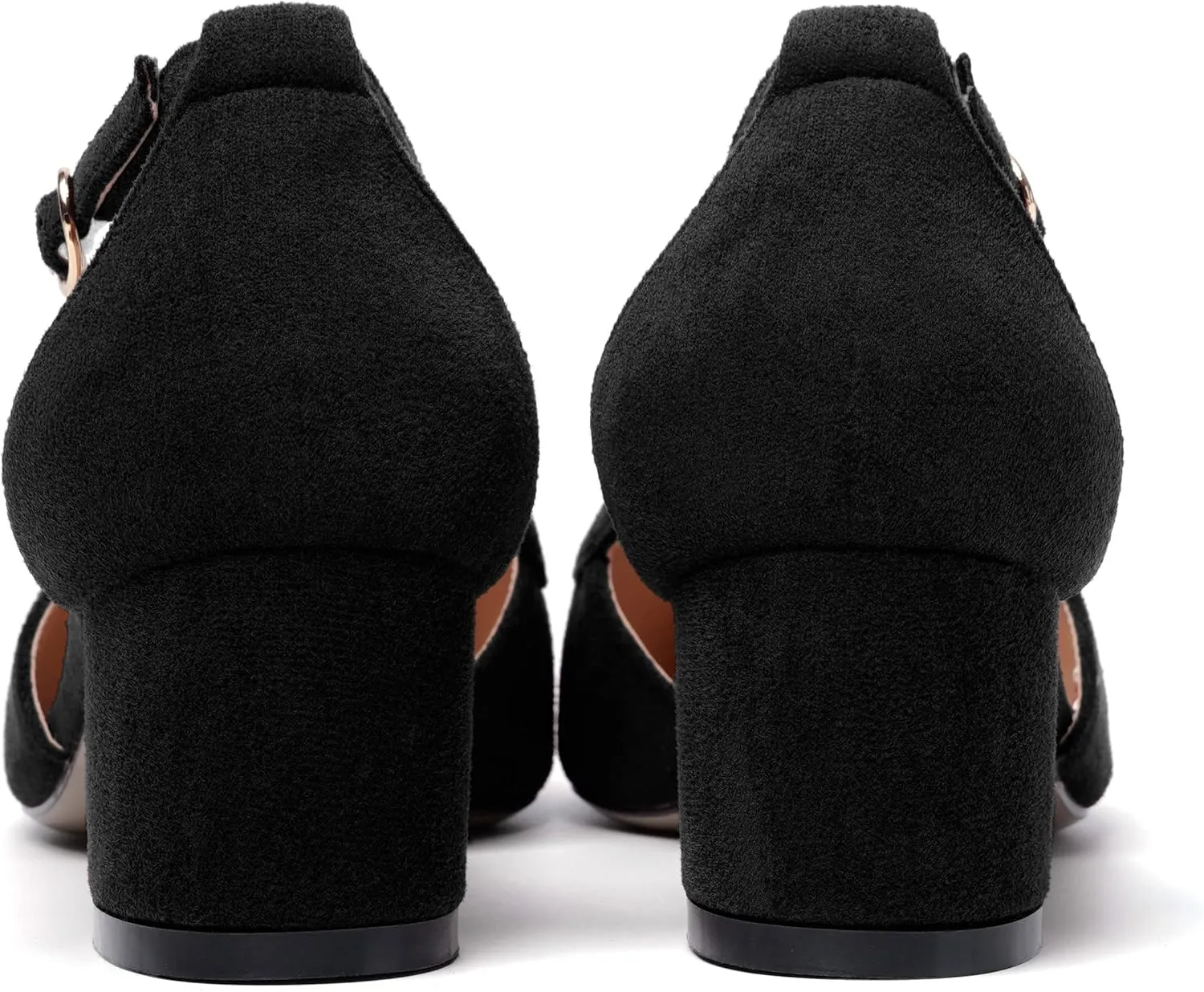 MERRORI Womens Pointed Toe Dress Heels Casual Slip On Suede Office Block Low Heel Pumps Shoes 2 Inch