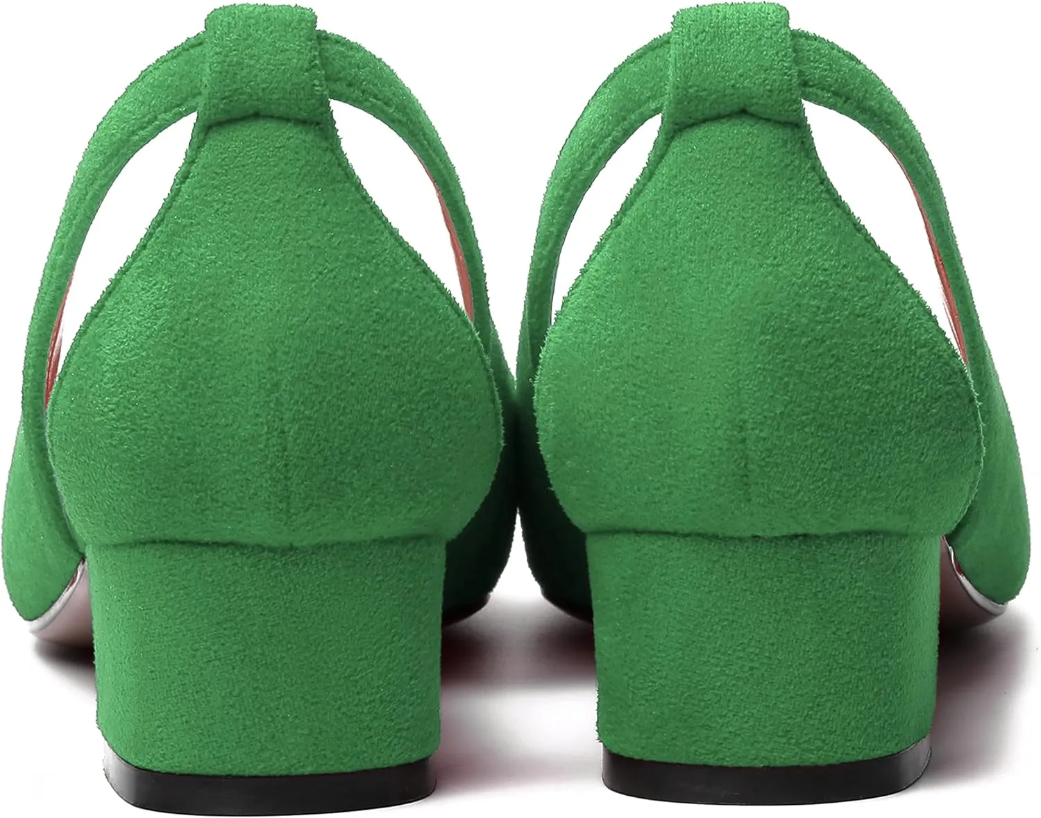 MERRORI Womens Pointed Toe Dress Slip On Suede Evening Chunky Low Heel Pumps Shoes 1.5 Inch