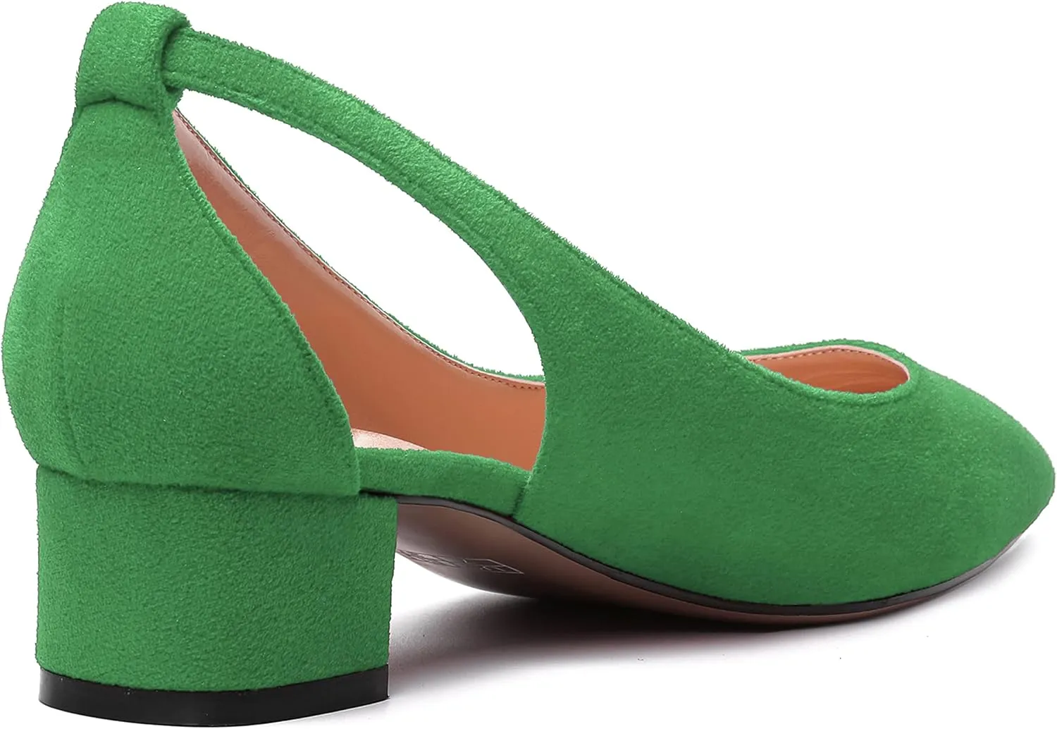 MERRORI Womens Pointed Toe Dress Slip On Suede Evening Chunky Low Heel Pumps Shoes 1.5 Inch