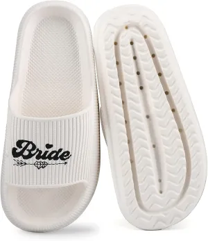 MGupzao Bride Slippers - Bride to be Sandals for Bachelorette Party Bridal Shower Wedding Day Bride to be Gifts