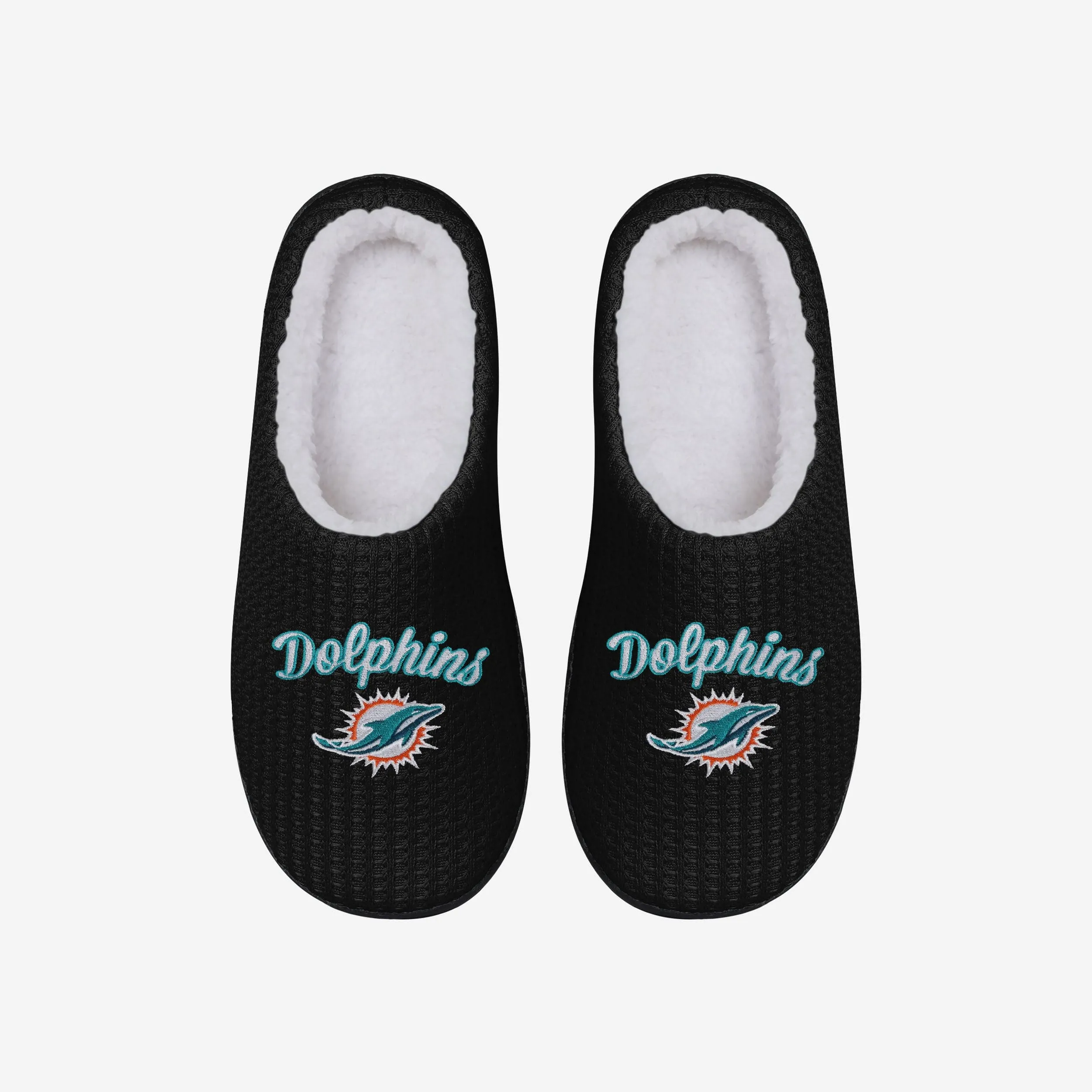 Miami Dolphins Womens Sherpa Lined Memory Foam Slipper