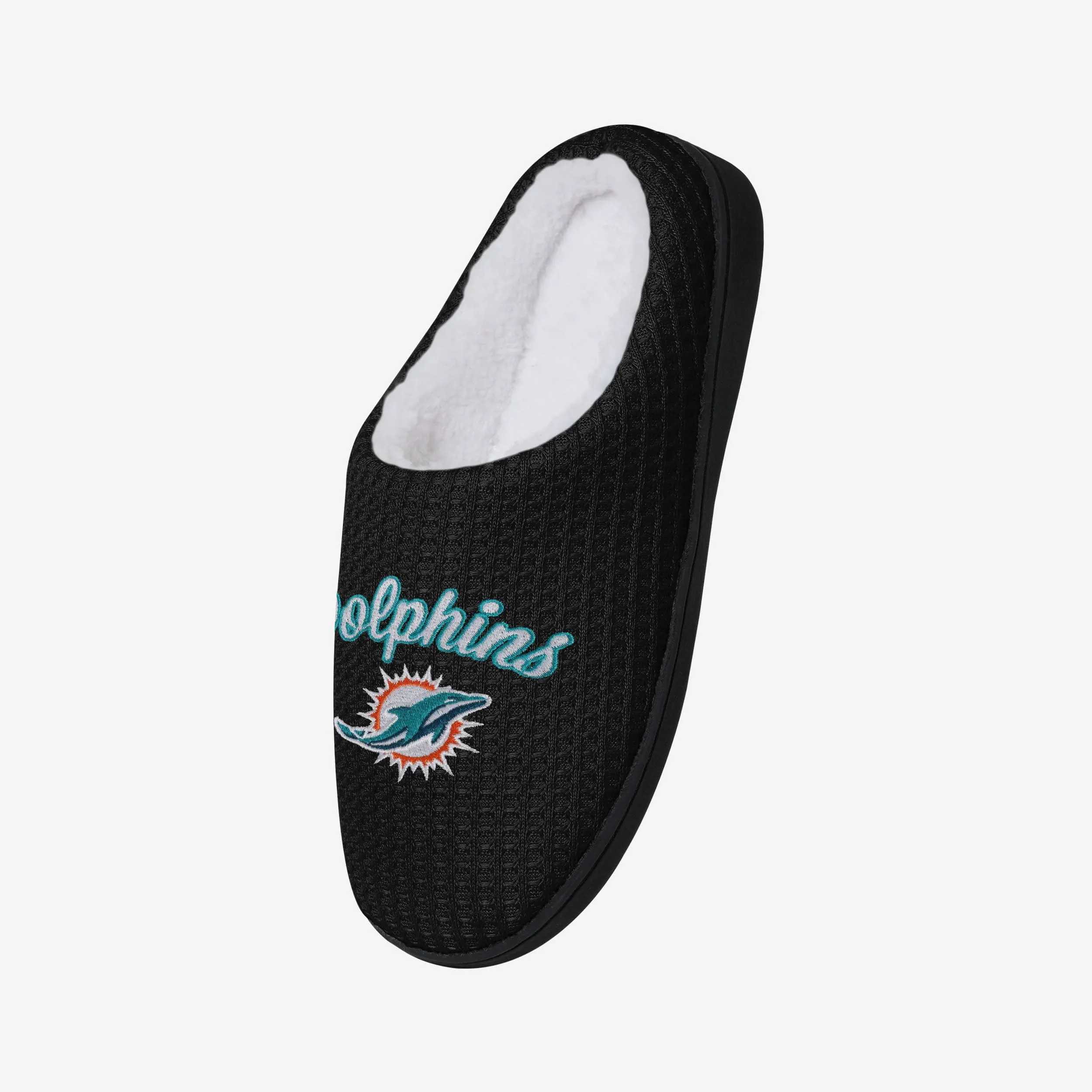 Miami Dolphins Womens Sherpa Lined Memory Foam Slipper