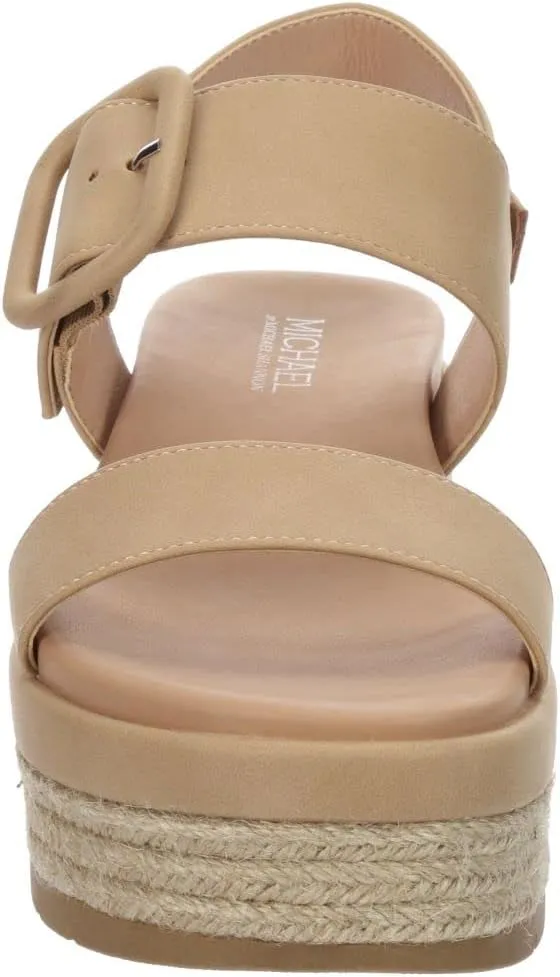 Michael By Michael Shannon Kira - Women's Classic Open Toe Espadrille Casual Strappy Summer Platform Sandal