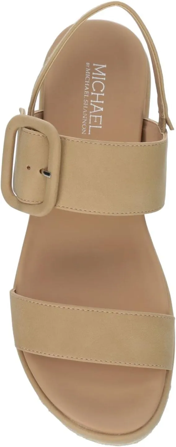 Michael By Michael Shannon Kira - Women's Classic Open Toe Espadrille Casual Strappy Summer Platform Sandal