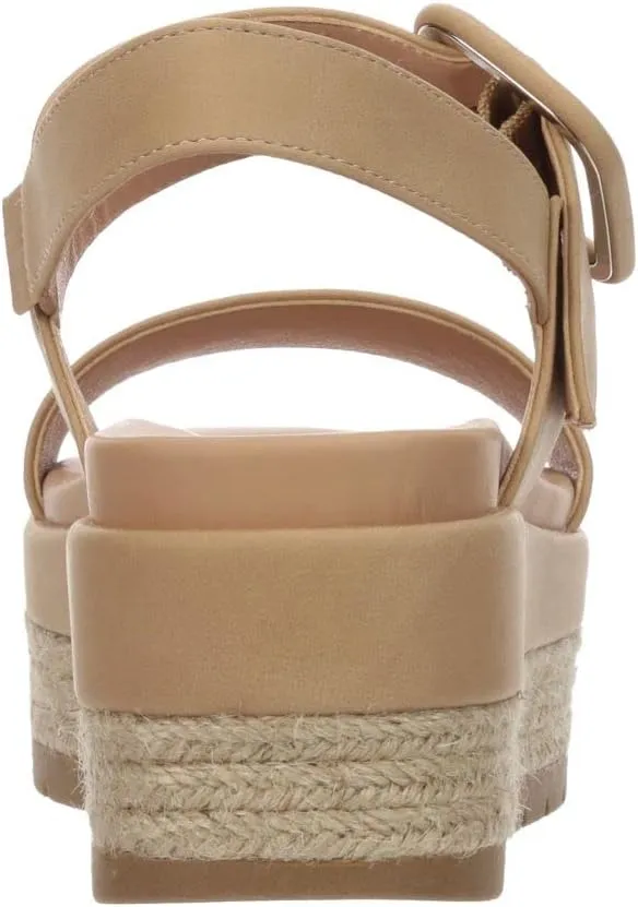 Michael By Michael Shannon Kira - Women's Classic Open Toe Espadrille Casual Strappy Summer Platform Sandal