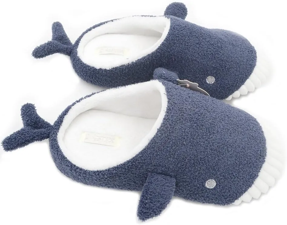 Millffy Cute Soft Comfy Plush Seal Slippers sea Lion Animal Shark Whale Slipper Indoor Crocodile Home Bedroom Shoes for Adult