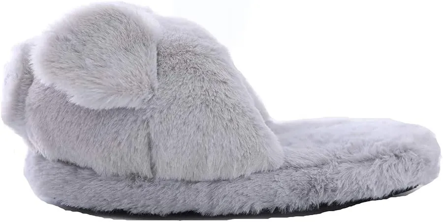 Millffy Funny Womens Warm Animal Slippers - Furry Pink Pig House Shoes