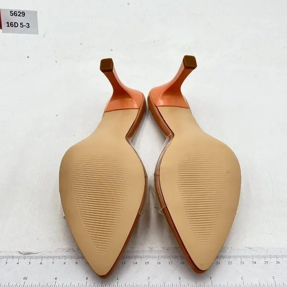 Milooey Comfy Kitten Heel Mules Open Pointed Toe Slide Sandals Cute Backless Sli