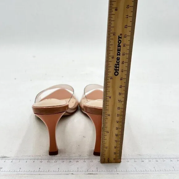 Milooey Comfy Kitten Heel Mules Open Pointed Toe Slide Sandals Cute Backless Sli