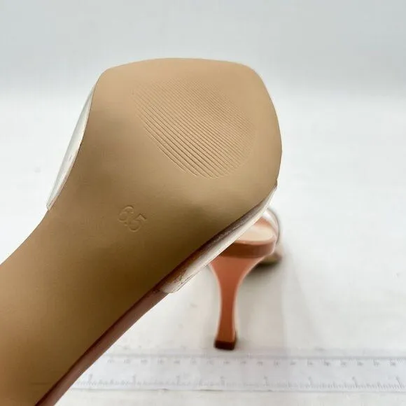 Milooey Comfy Kitten Heel Mules Open Pointed Toe Slide Sandals Cute Backless Sli