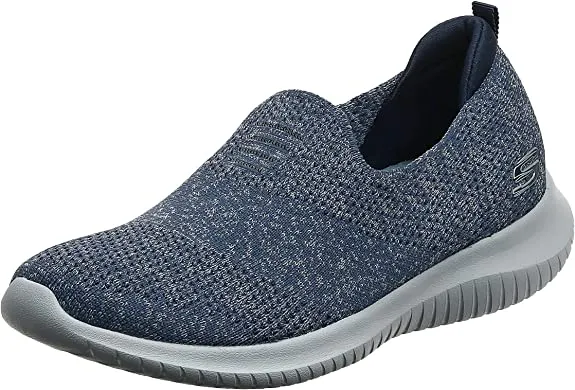 Modern design Low Round Harmonious Navy On Pull Knit Stable Toe Sneakers Skechers Ultra Mesh Flex Top