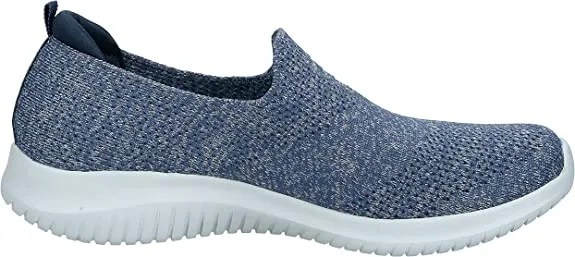 Modern design Low Round Harmonious Navy On Pull Knit Stable Toe Sneakers Skechers Ultra Mesh Flex Top