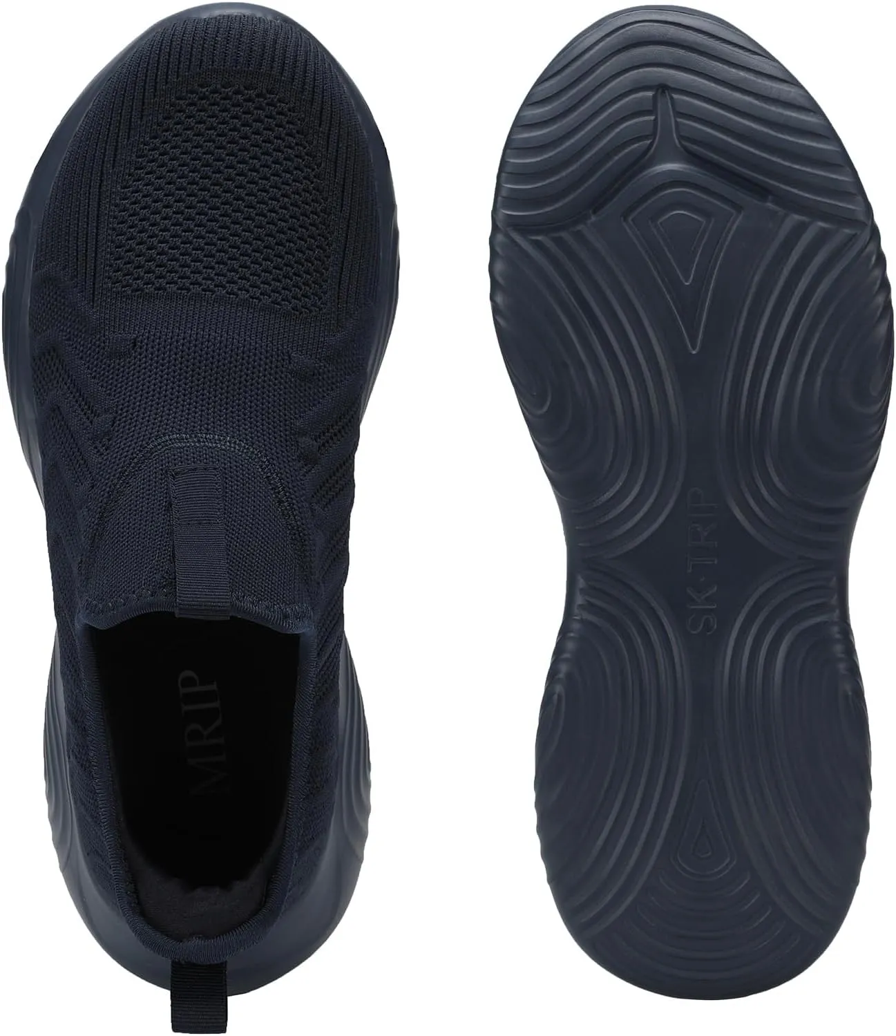 MRIP Mens Slip On Walking Shoes Lightweight Non Slip Gym Workout Running Shoes Mesh Breathable Cushion Fashion Tennis Athletic Casual Sneakers