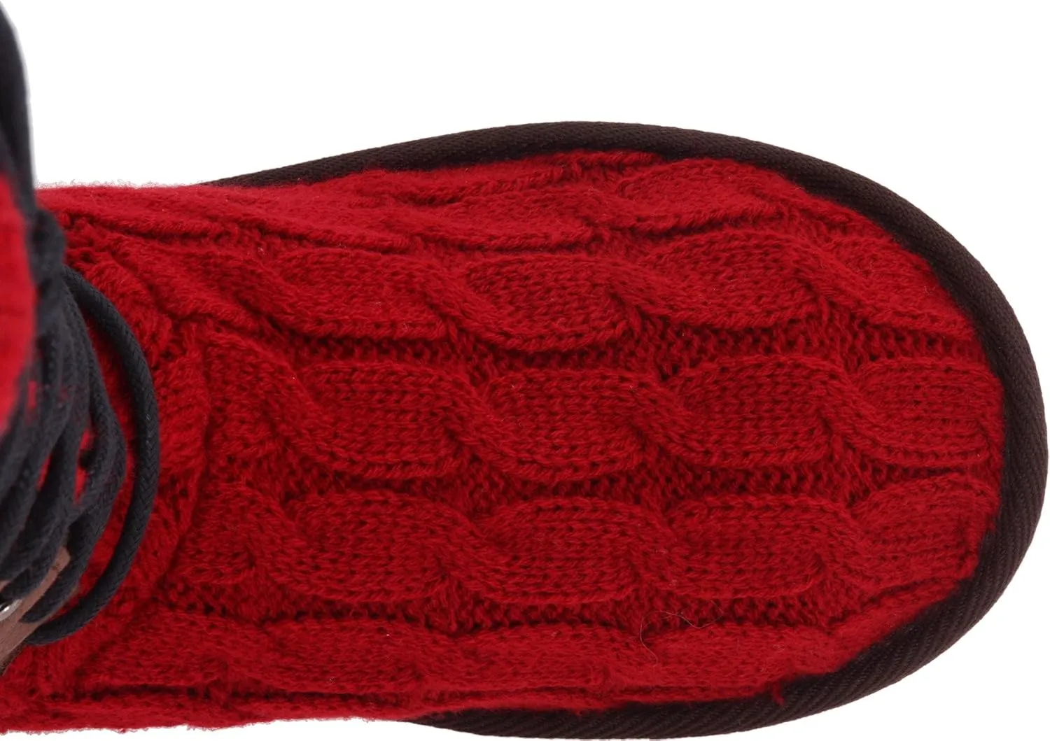 MUK LUKS Women's Cable Knit Lace-Up Slipper
