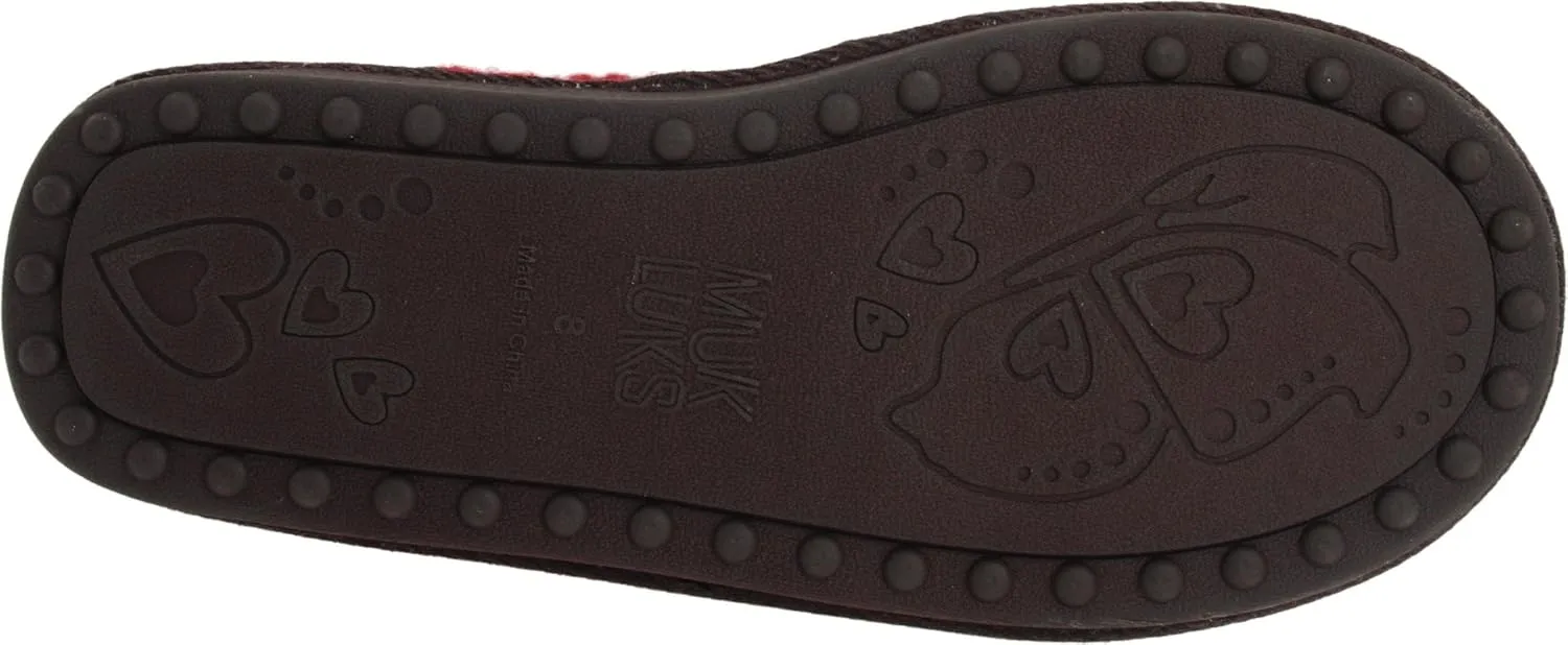 MUK LUKS Women's Cable Knit Lace-Up Slipper