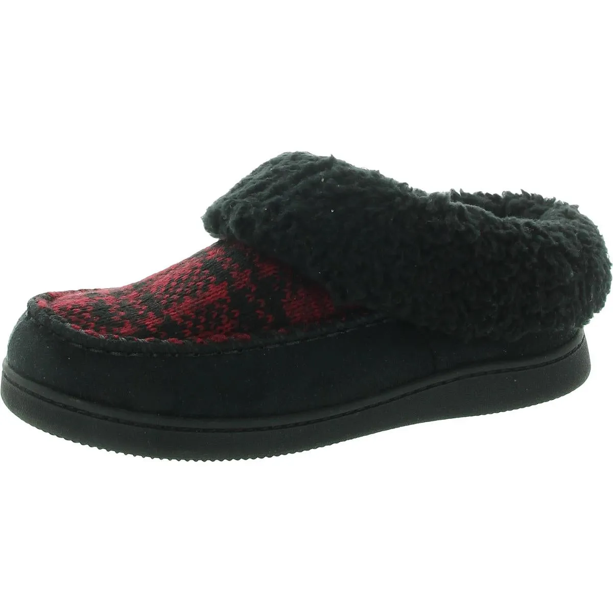 Muk Luks Womens  Memory Foam Faux Suede Bootie Slippers
