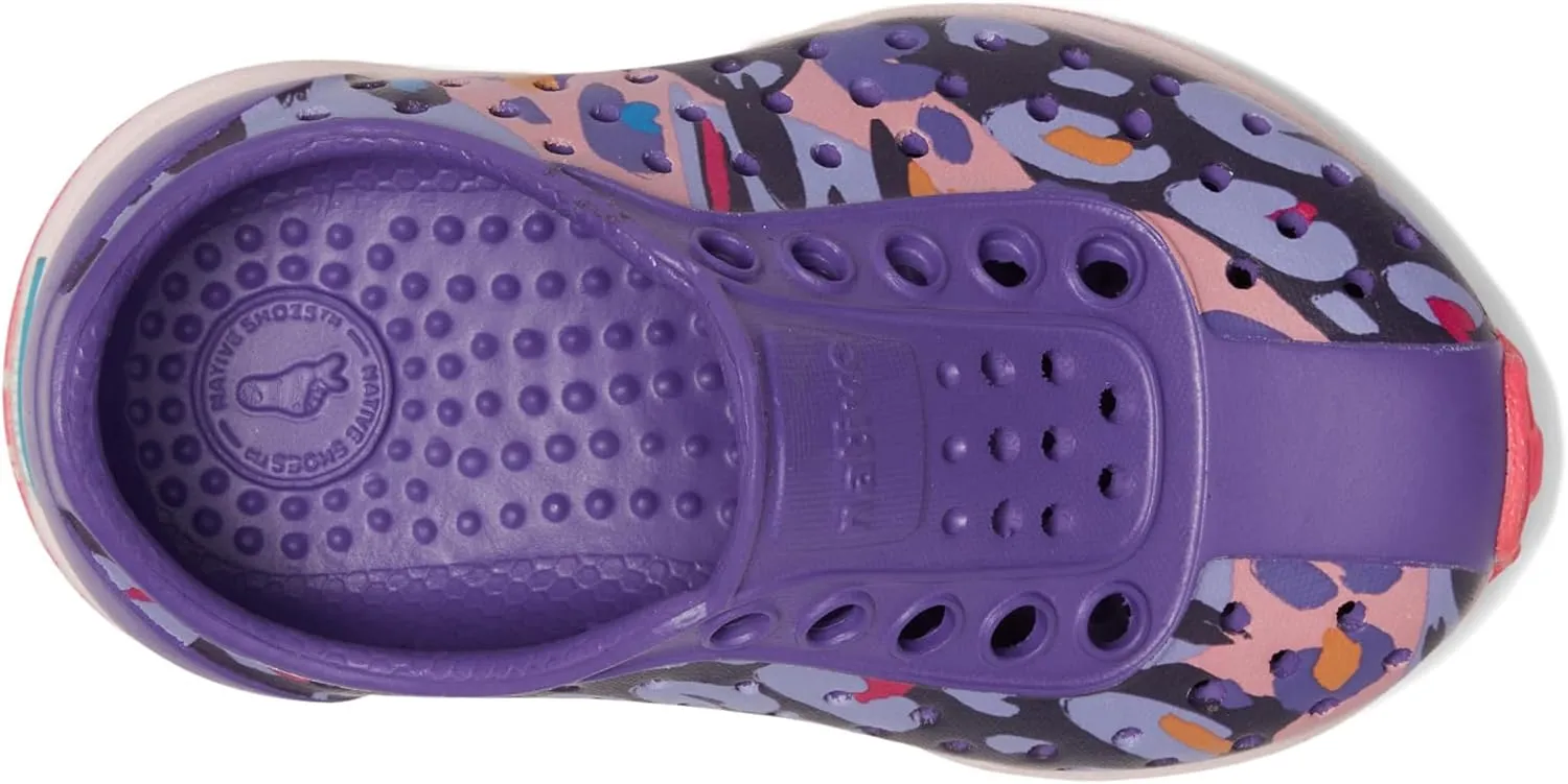 Native Shoes Kids Unisex Robbie Sugarlite Print Kids Slip-On Shoes (Little Kid) – Perforated – Synthetic Upper
