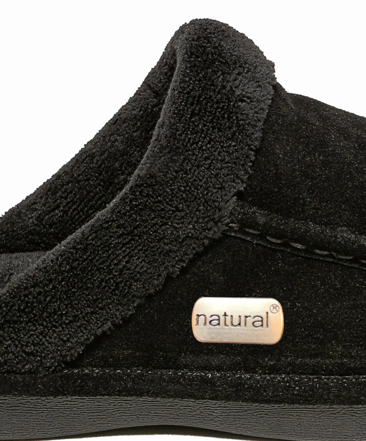 Natural Oliver Suede Men Slippers | Black