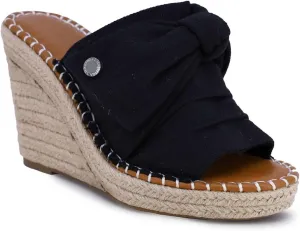Nautica Women's Espadrille Wedges for Women Platform Sandals – Slip-On Knot Bow Summer Shoes with Woven Rope Heel