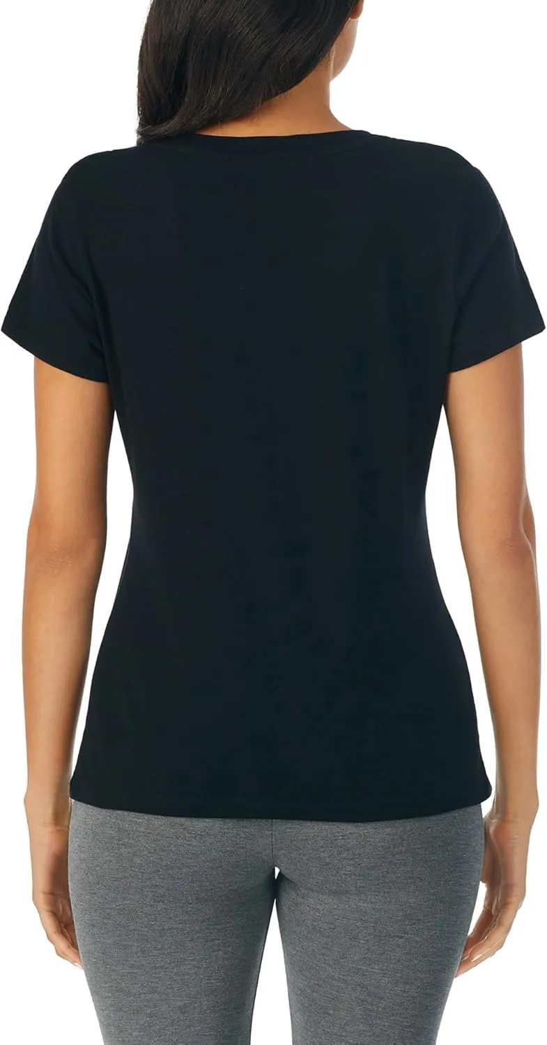 Nautica Womens Sleep Shirt - Lightweight, Breathable Pajama Top - Cotton Knit Jersey V-Neck Sleepwear and Loungewear