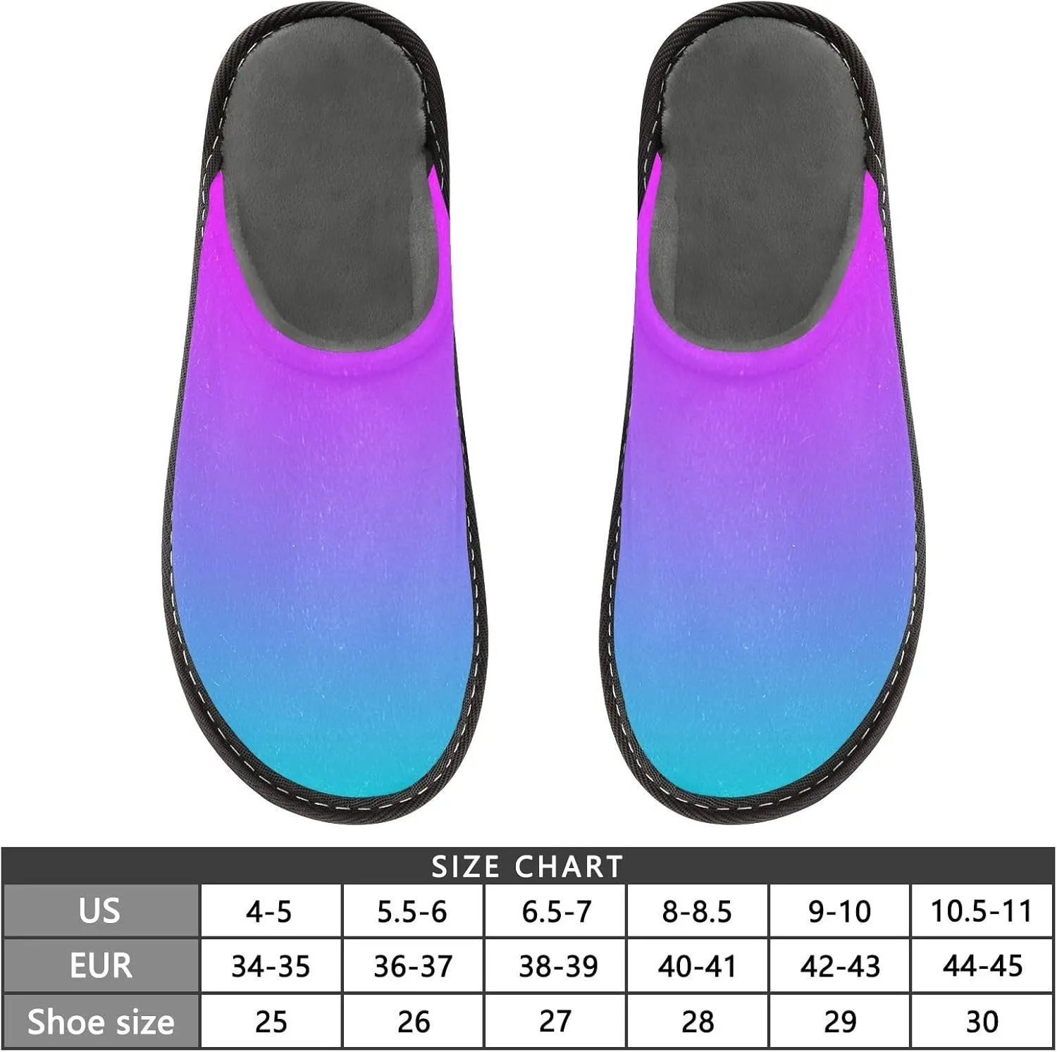 Navy Blue Teal Gradient House Slippers for Women Men Non-Slip Comfortable Slippers
