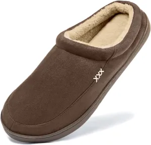 NewDenBer Women's Cozy Memory Foam Slippers Suede Fuzzy Plush Fleece Lined Slip On Indoor Outdoor House Shoes