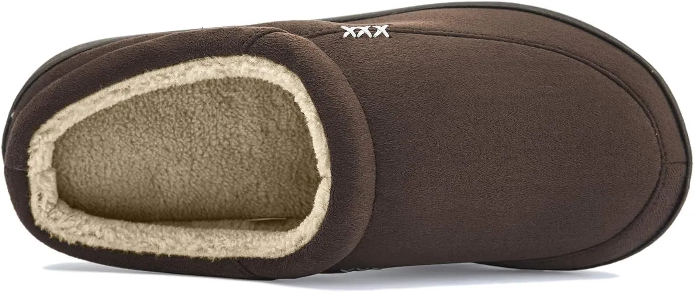 NewDenBer Women's Cozy Memory Foam Slippers Suede Fuzzy Plush Fleece Lined Slip On Indoor Outdoor House Shoes