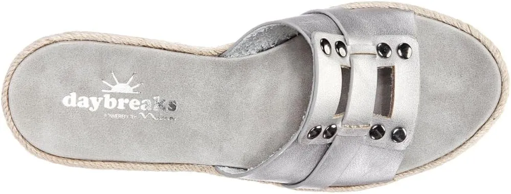 NINA Daybreaks Electra - Women's Simply Chic Vegan Vachetta Espadrille Wedge Sandals Shoes - Effortless Style and Comfort! - Slip On Womens Shoes