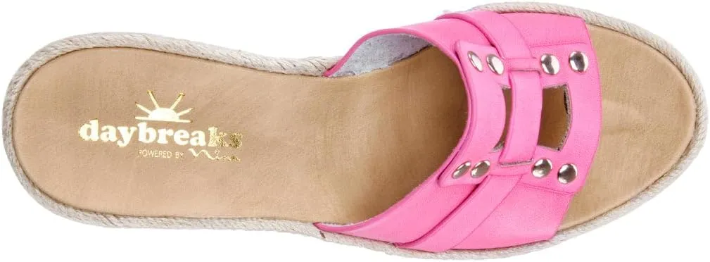 NINA Daybreaks Electra - Women's Simply Chic Vegan Vachetta Espadrille Wedge Sandals Shoes - Effortless Style and Comfort! - Slip On Womens Shoes
