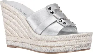 NINA Daybreaks Electra - Women's Simply Chic Vegan Vachetta Espadrille Wedge Sandals Shoes - Effortless Style and Comfort! - Slip On Womens Shoes
