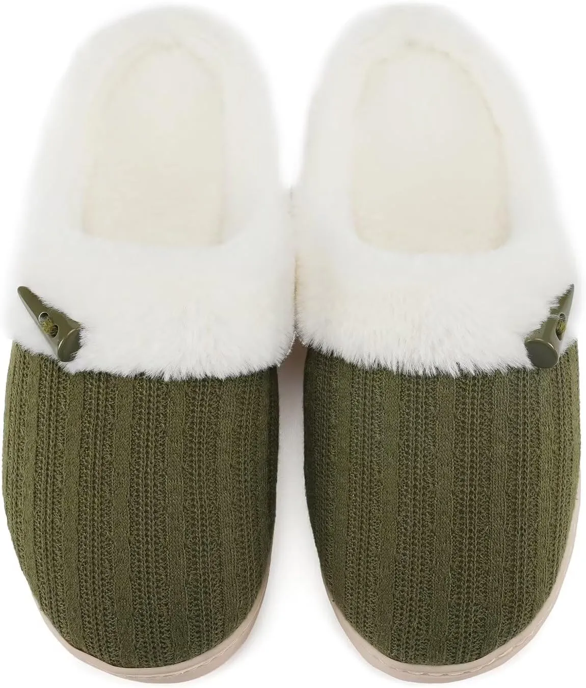 NineCiFun Women's Slip on Fuzzy House Slippers Memory Foam Slippers Scuff Outdoor Indoor Warm Plush Bedroom Shoes with Faux Fur Lining