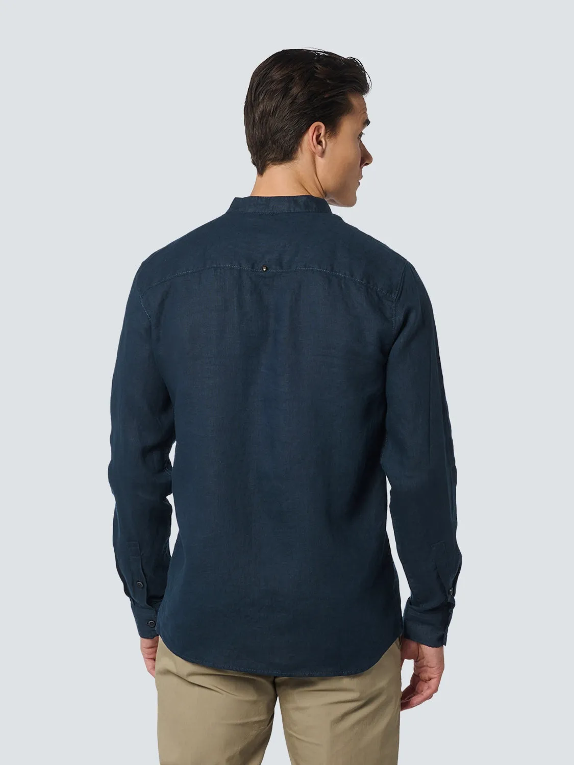NO EXCESS PURE LINEN GRANDAD COLLAR L/S SHIRT 23470214SN