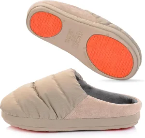 Non Slip House Slipper, Goose Down Fuzzy Memory Foam Slippers, Winter Warm Indoor Shoes for Women and Men