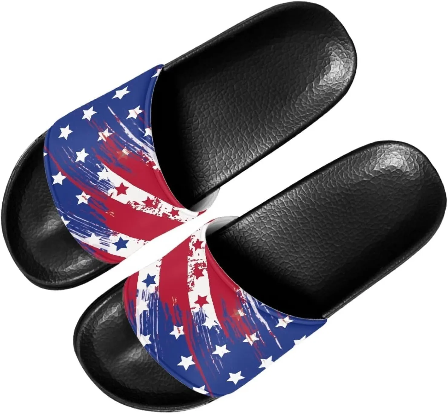 Non Slip Slide Sandals for Women Men, Open Toe House Comfy Flat Slides Slipper for Bathroom Beach