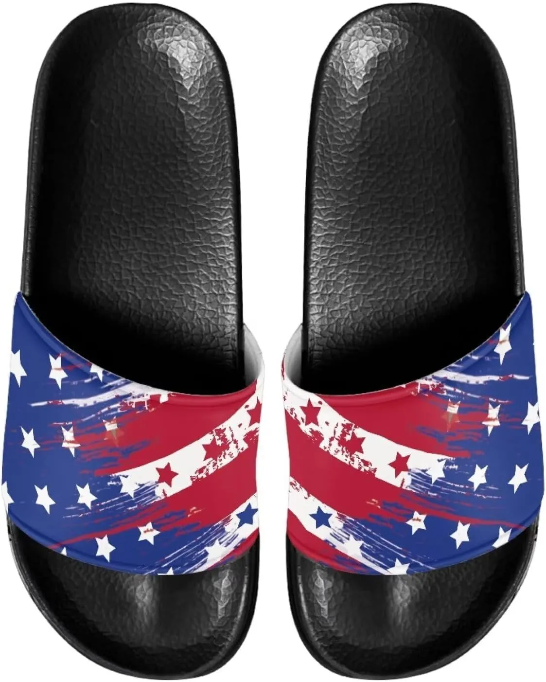 Non Slip Slide Sandals for Women Men, Open Toe House Comfy Flat Slides Slipper for Bathroom Beach