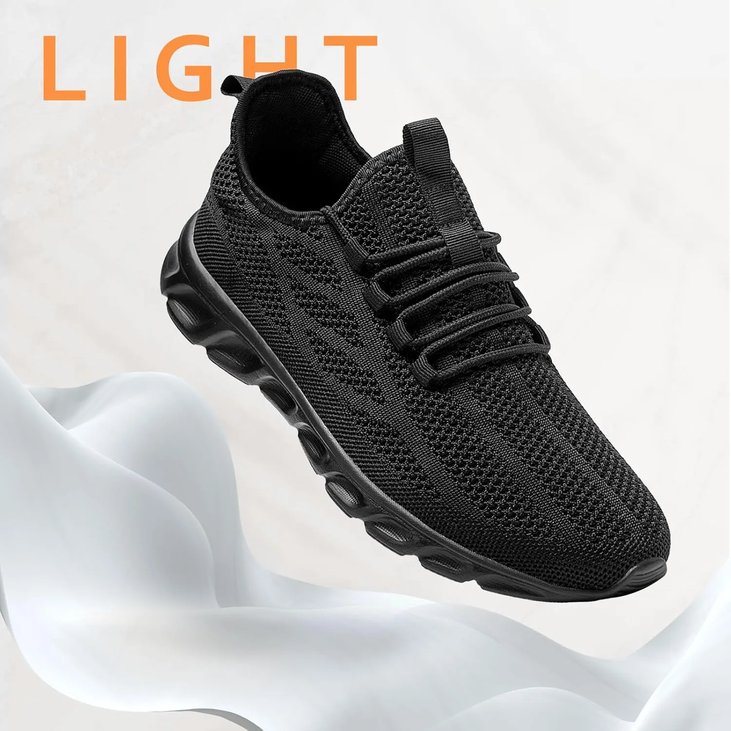 Oltyutc Mens Gym Running Shoes Slip-On Tennis Shoes Non Slip Breathable Workout Sneakers for Walking Jogging