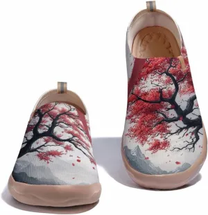 Onehorse Women's Sneakers Casual Travel Shoes Slip-On Lightweight Comfortable Artistic Flowers Loafers